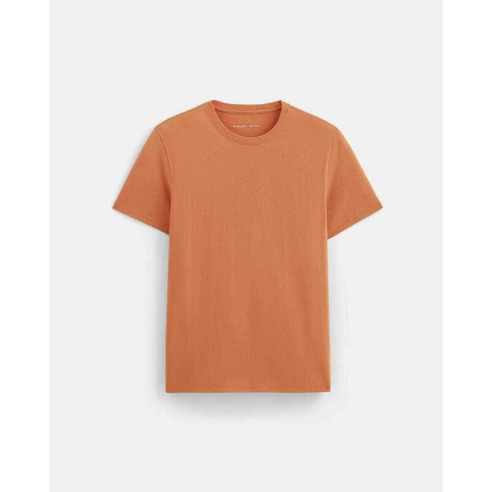 Everlane Men's Essential Organic Crew Neck T-Shirt in Soft Orange, Size Medium,…